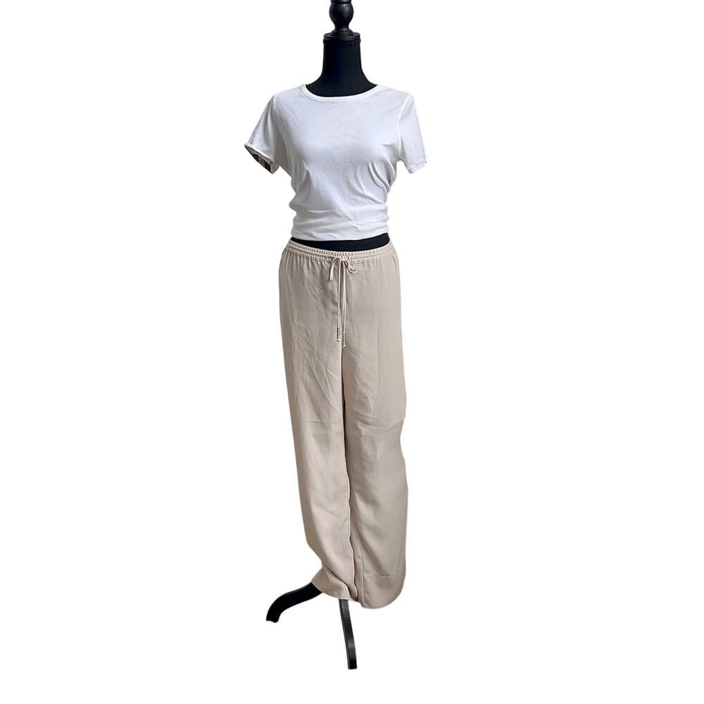 H&M Neutral Wide-Leg Lounge Pants | Minimalist Chic | Size Large - Picture 3 of 12